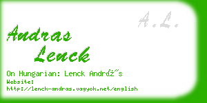 andras lenck business card